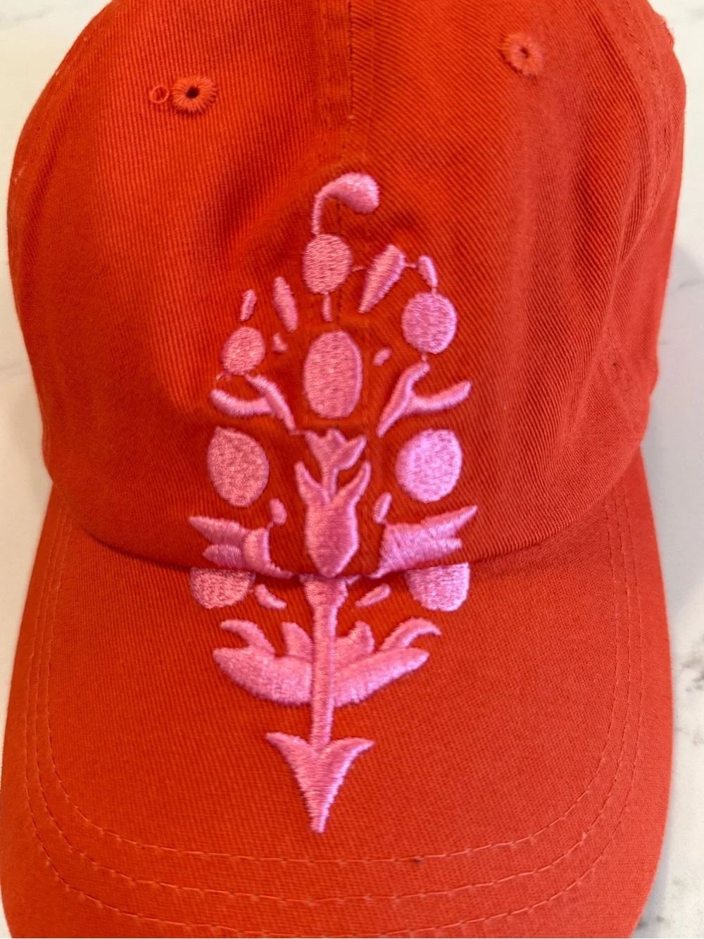 Free People FP Movement Buti Logo Baseball Hat Burnt Orange Pink Embroidered Cap